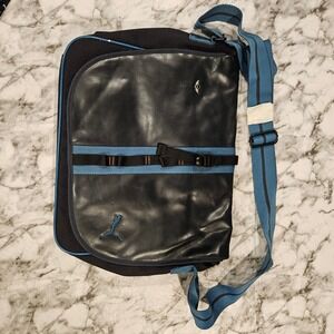Puma Mini Messenger Shoulder Bag Black‎ Blue Crossbody Strap Adjustable READ